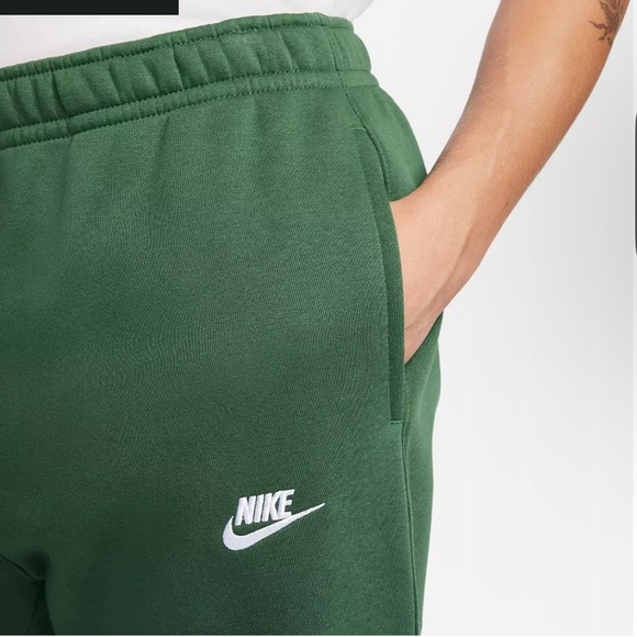 Nike Sportswear Club Fleece Joggers pull on green sweatpants medium - Picture 11 of 12